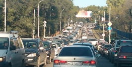 Улица Краснореченская оказалась перекрыта в Хабаровске Евгений Попов
